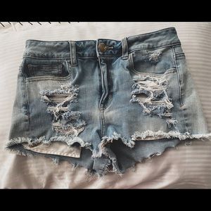 American eagle distressed cut off shorts